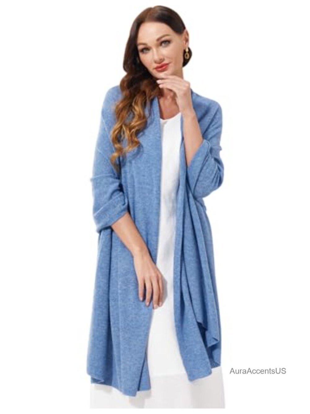 100% Pure Cashmere Scarf Knitted Wrap Shawl Extra Large 87x28 Travel Stole